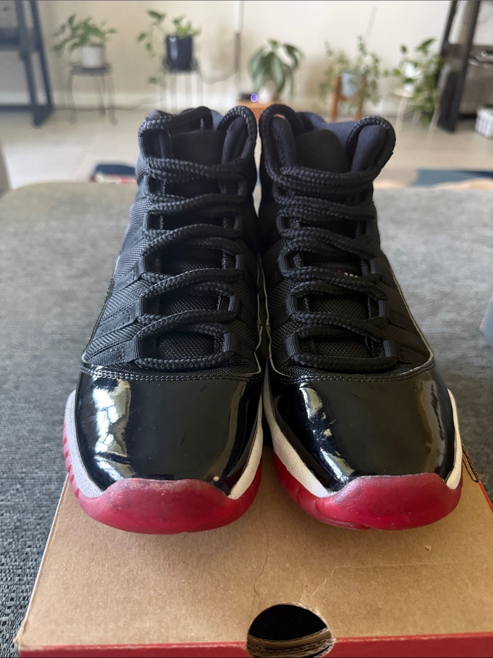 Nike Kids Black and Red High-Top Sneakers